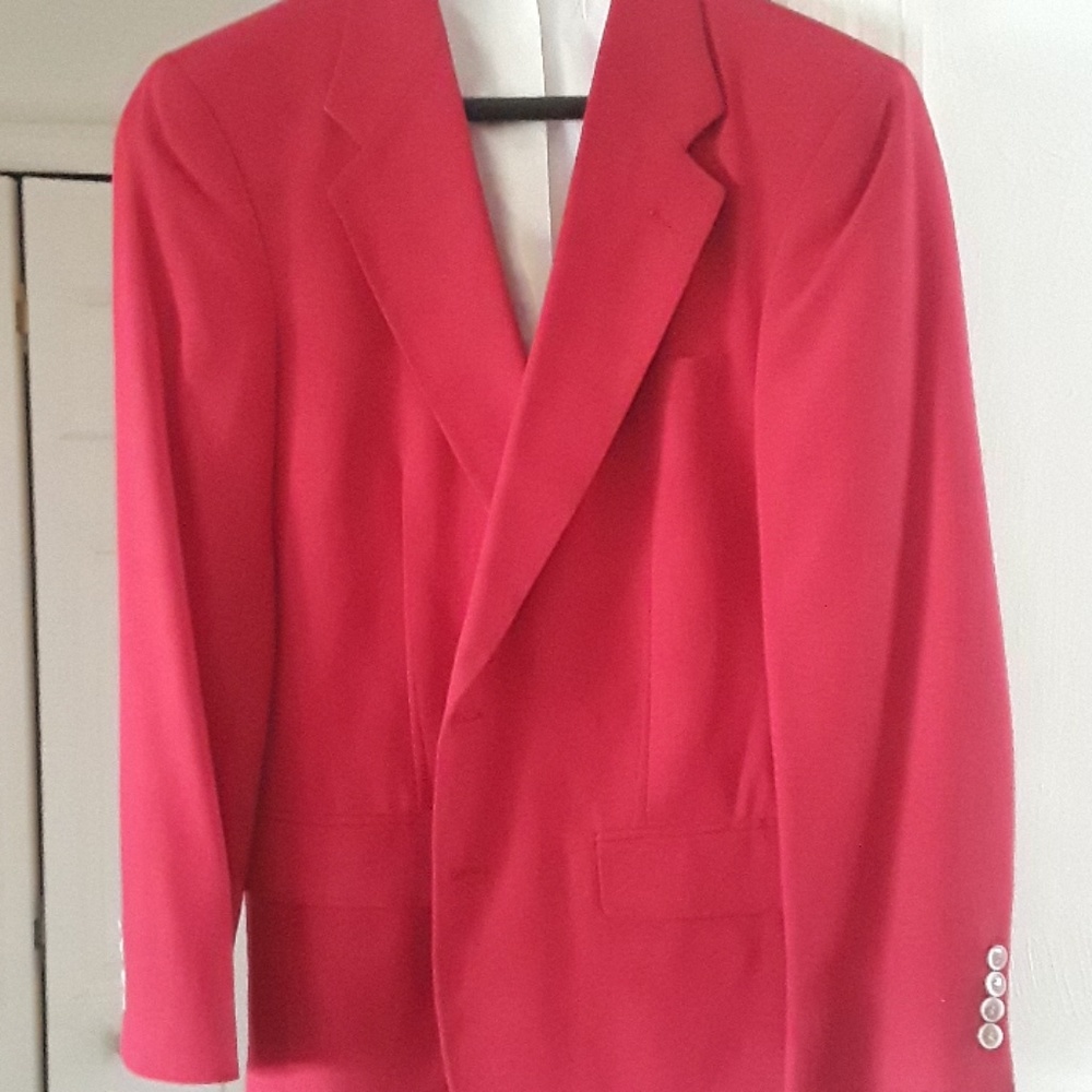 Red blazer, just in time for Christmas